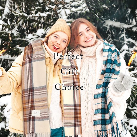 Winter Unisex Plaid Scarf, Scottish Tartan Plaid, Classic Winter Soft Cashmere🦛 - Picture 7 of 7